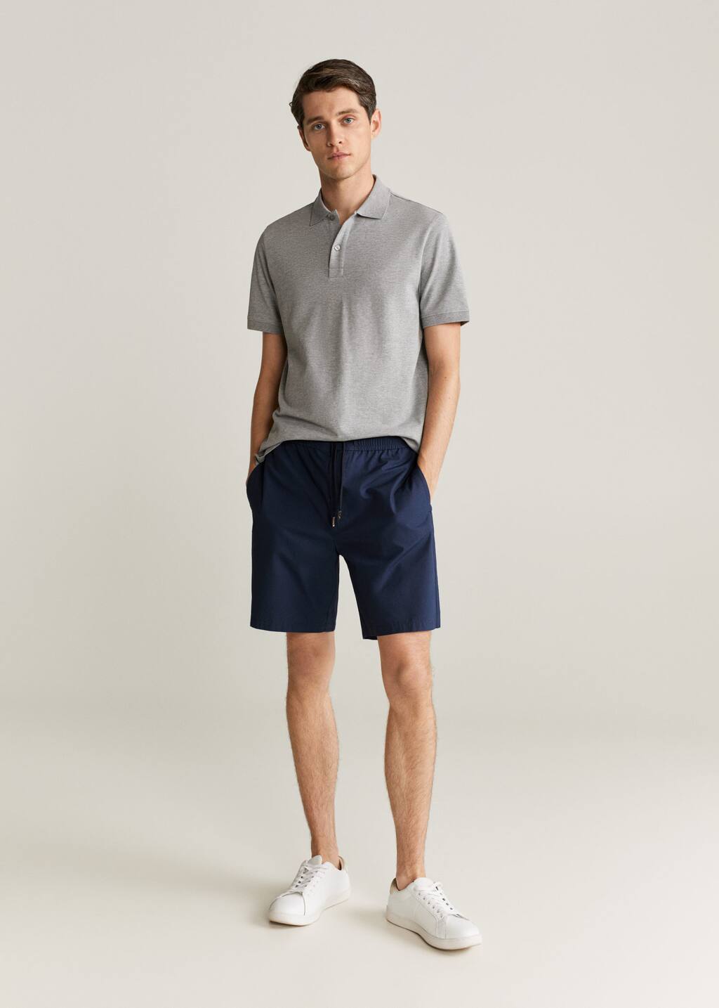 elastic bermuda shorts