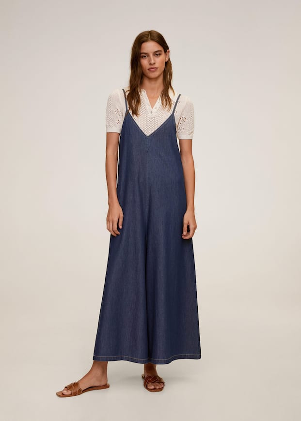 Long denim jumpsuit