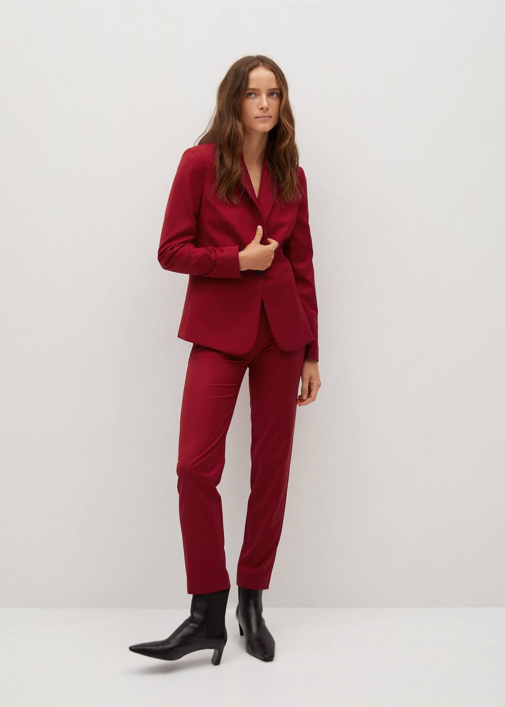 Gestructureerde basic blazer - Overzichtstekening