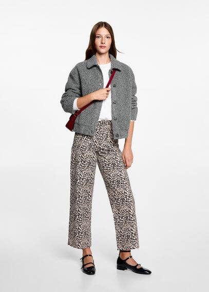 Mango Manteau In Gris