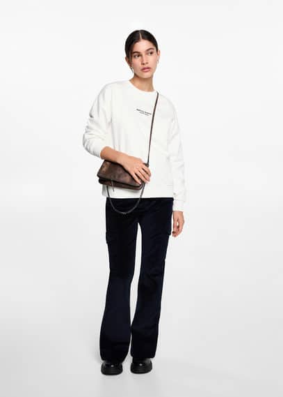 Sweat-shirt coton imprimé