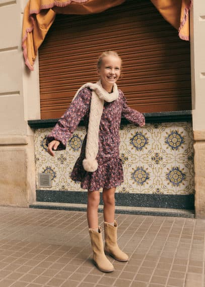 Robe fleurie froncée