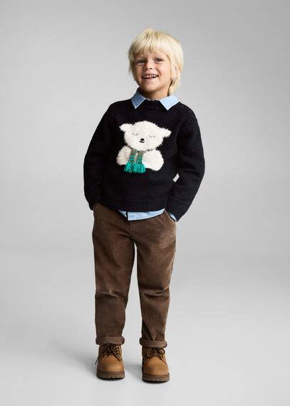 Pull-over maille ourson