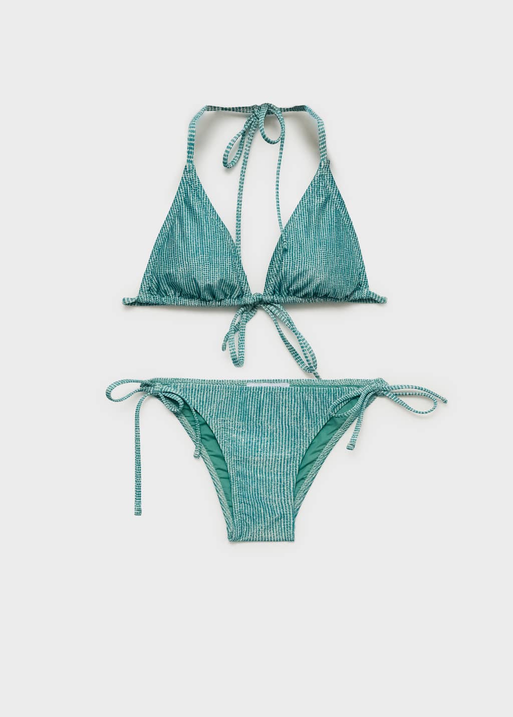 Lurex printed bikini