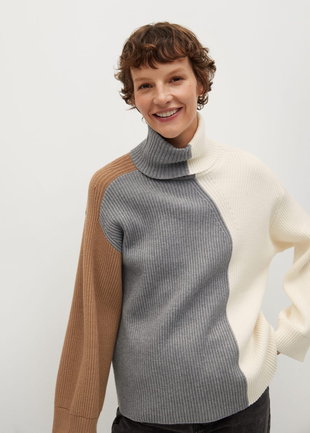 multi colored turtleneck