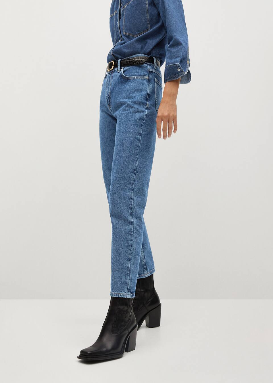 Mom Fit Jeans Aus 100 Baumwolle Damen Mango Deutschland