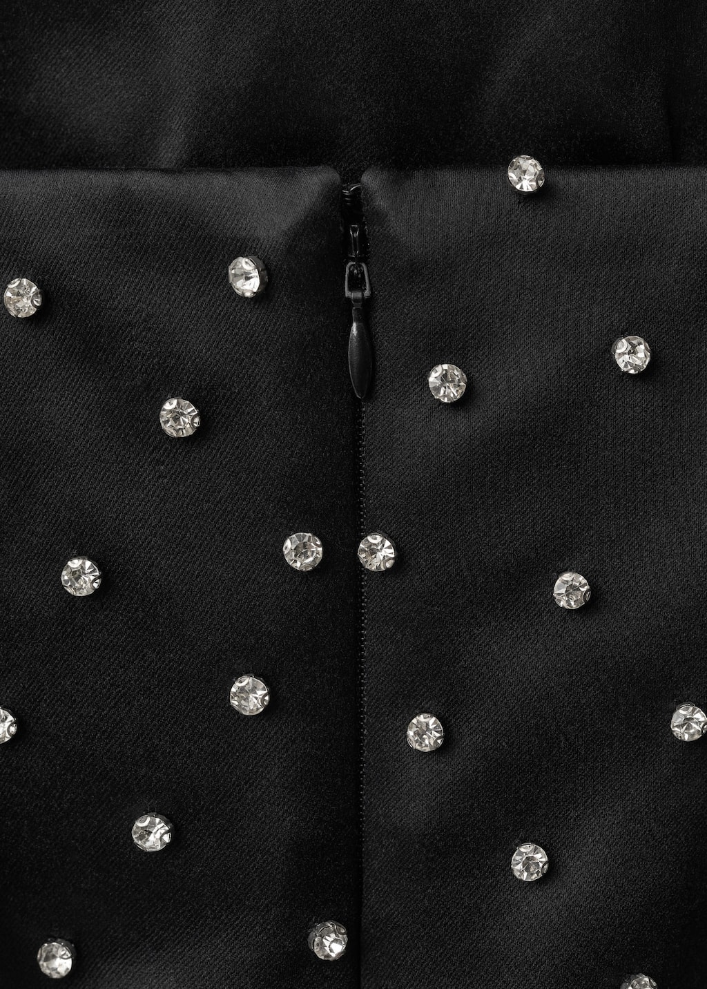 Strapless dress with shiny details