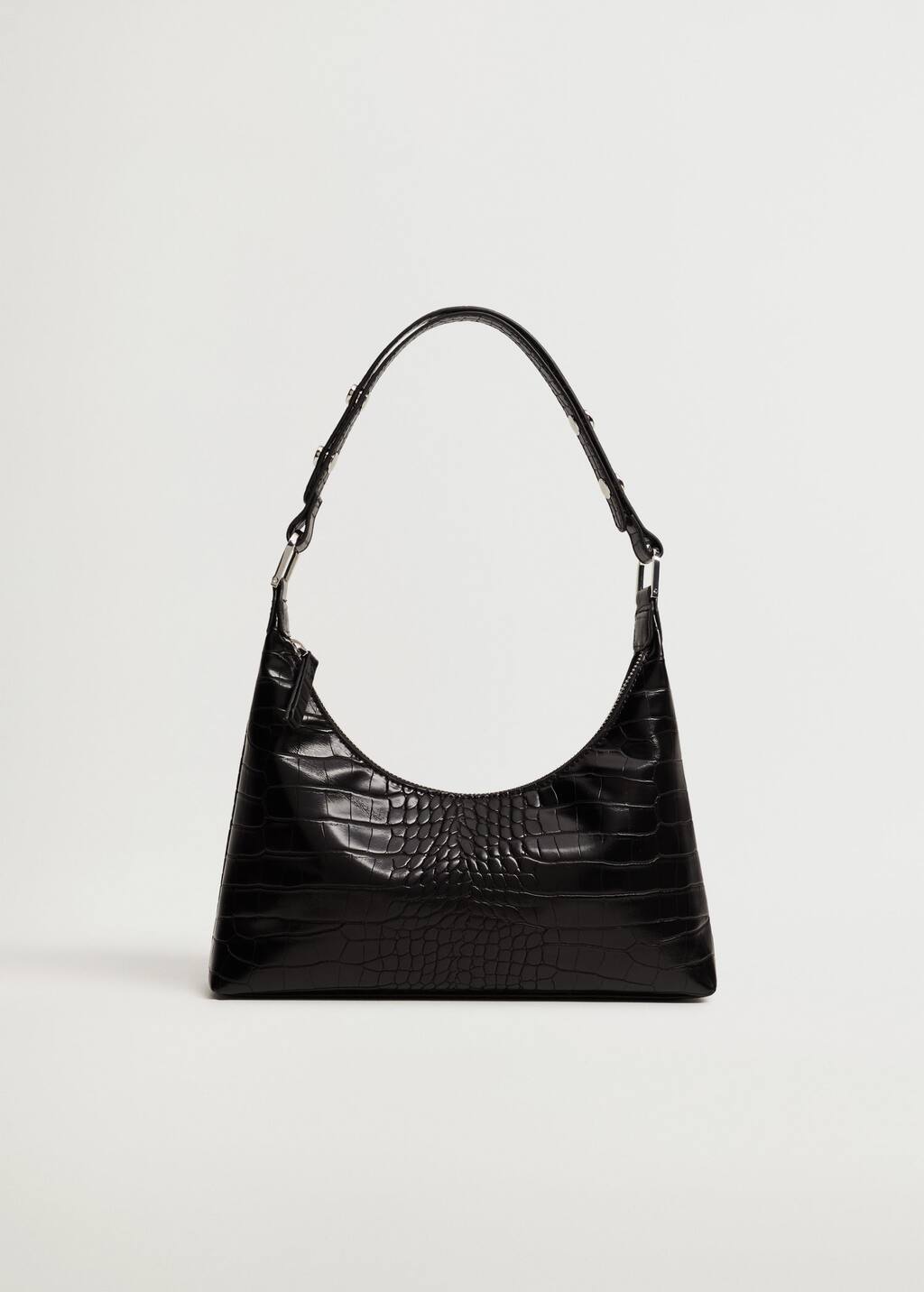croc effect baguette bag