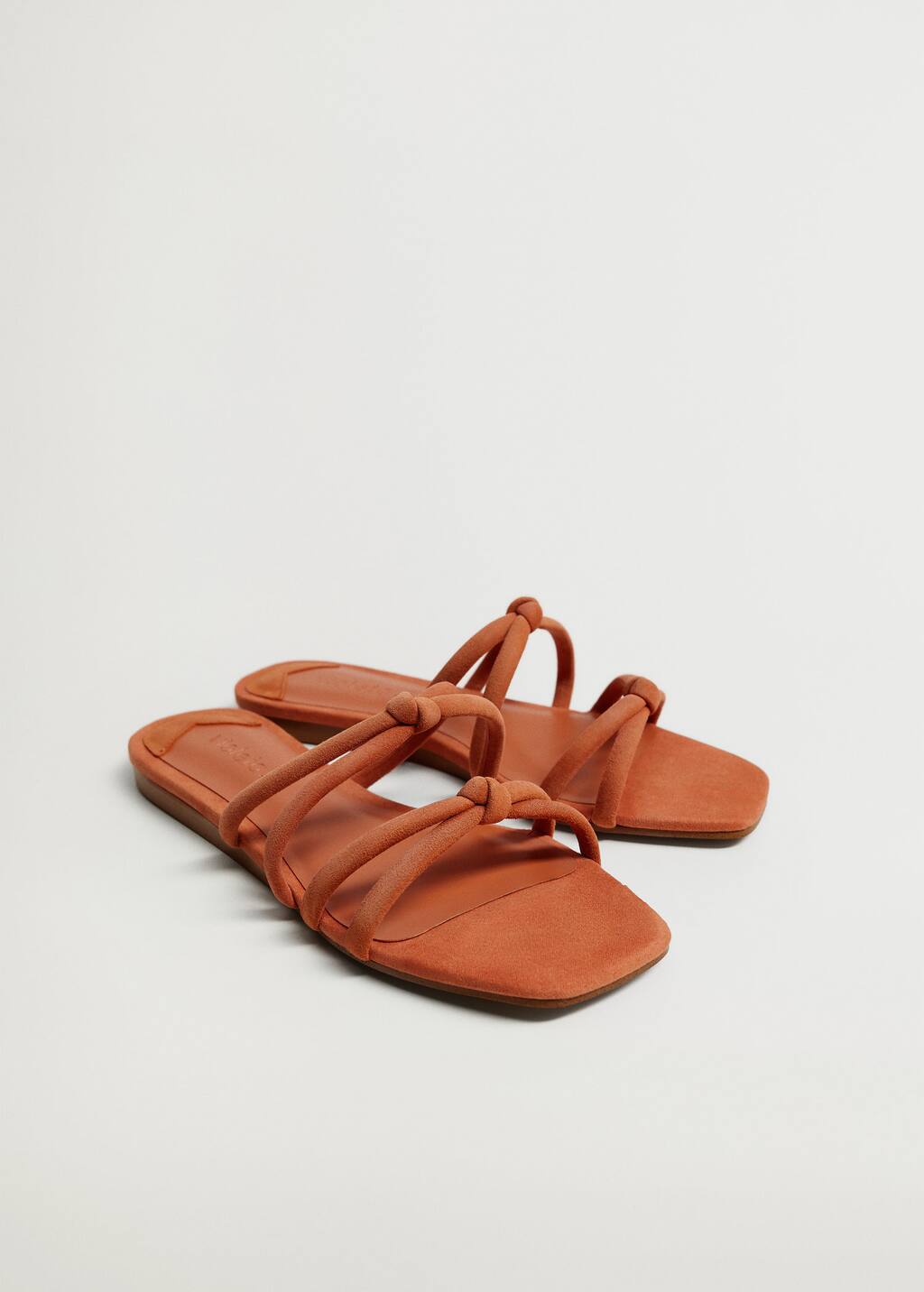 Suede flat sandals - Medium plane