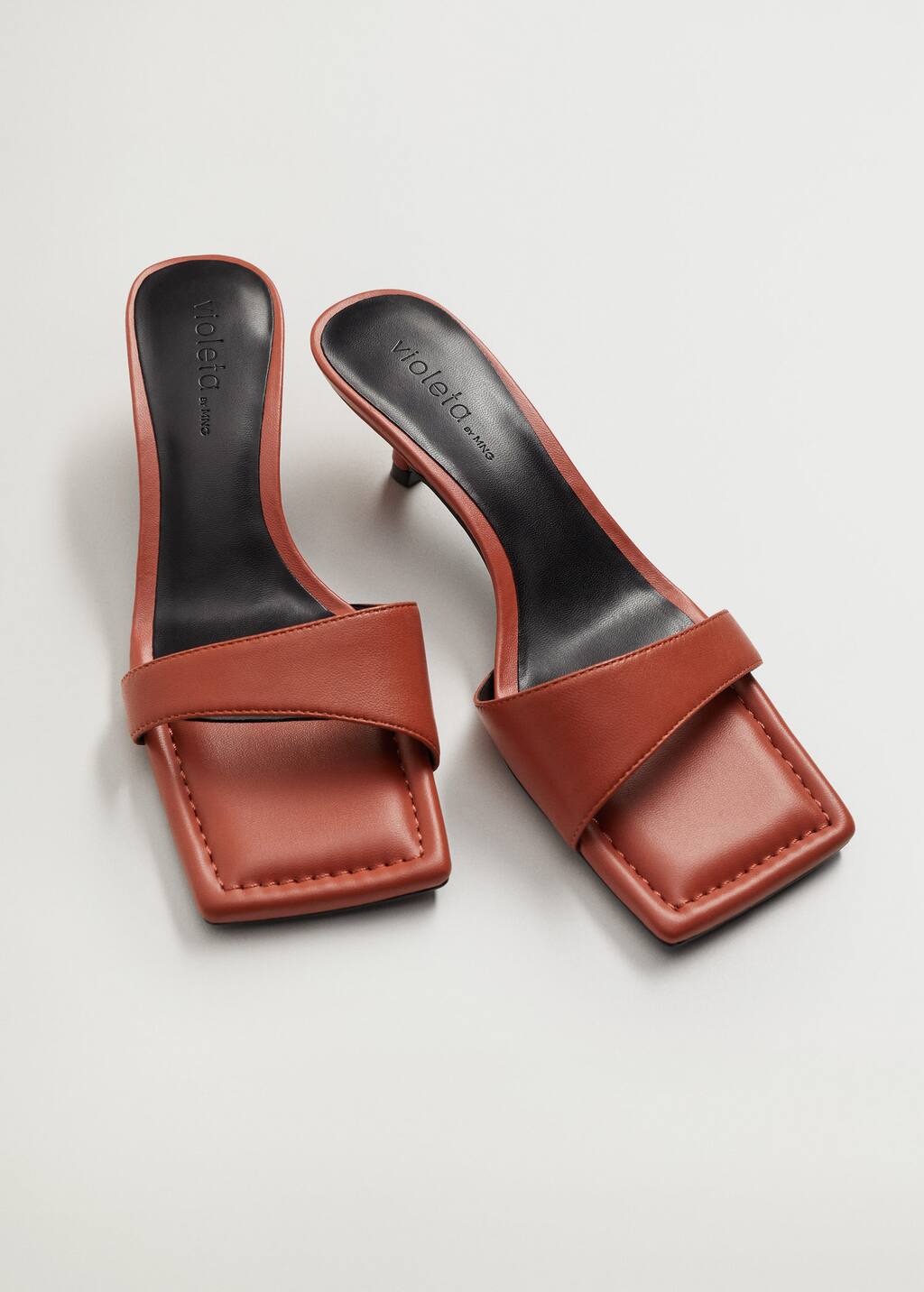 Mango Heel leather sandals 87005690 79