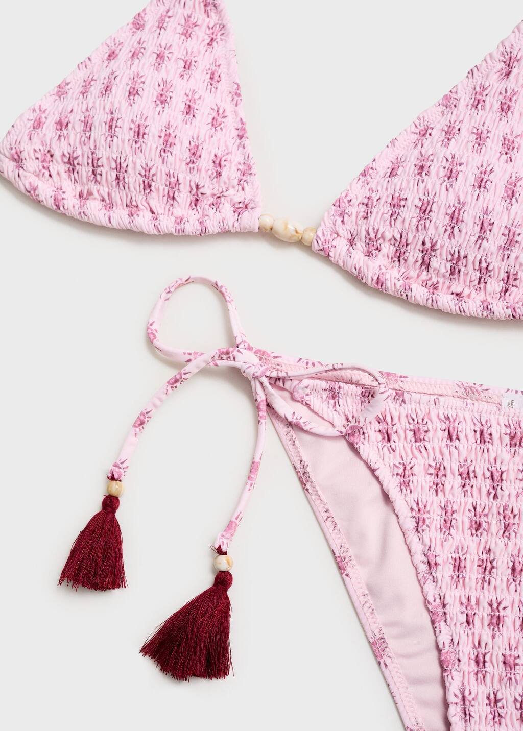 Pom-pom printed bikini