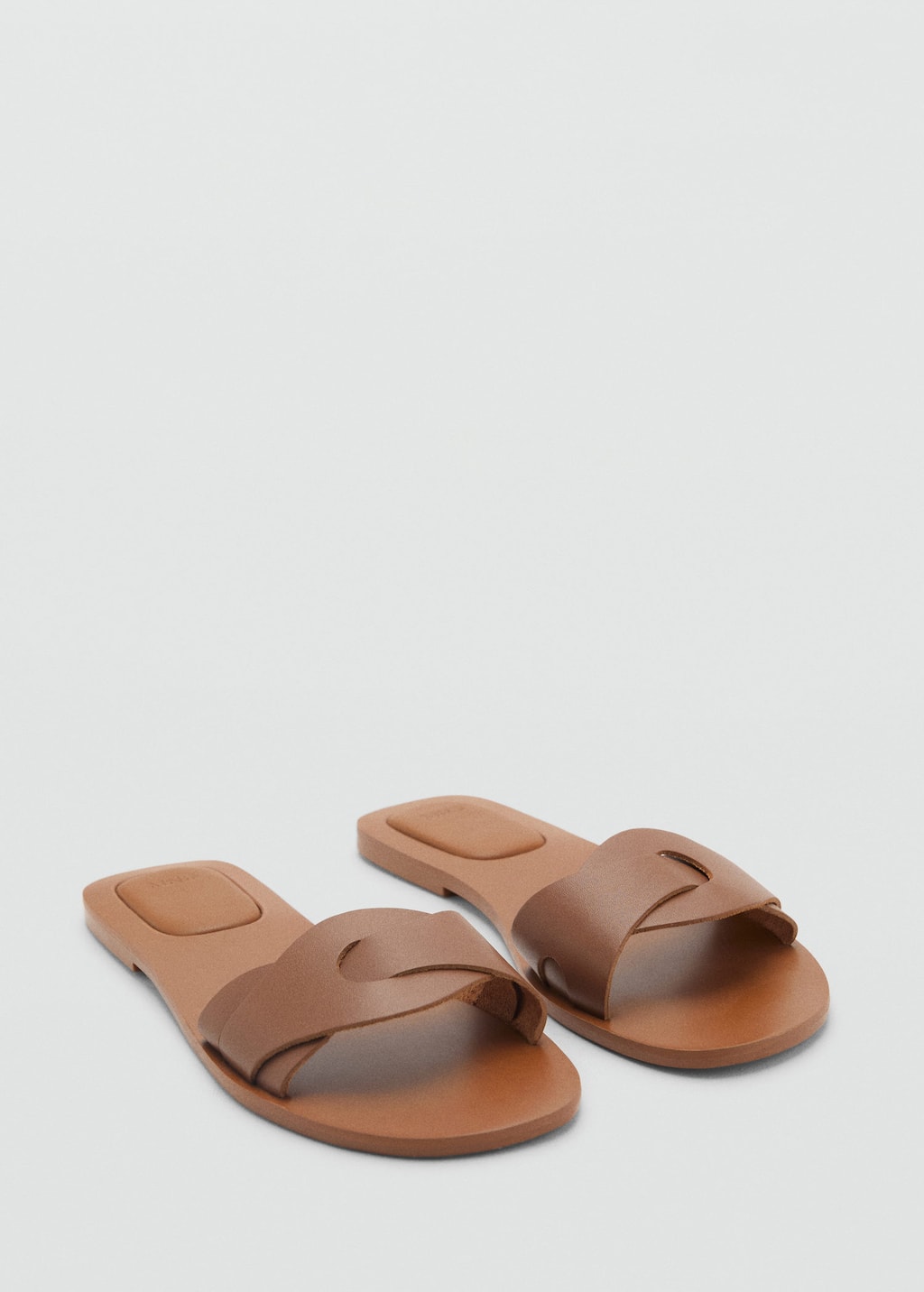 Mango Teen Leather Straps Sandals