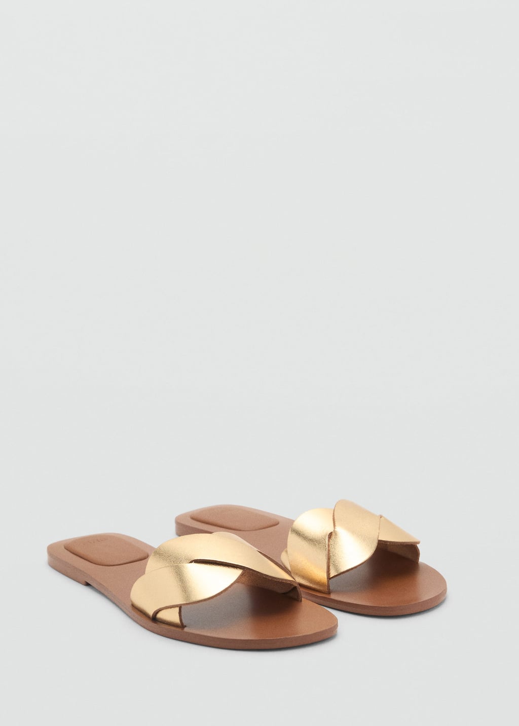 Mango Teen Leather Straps Sandals