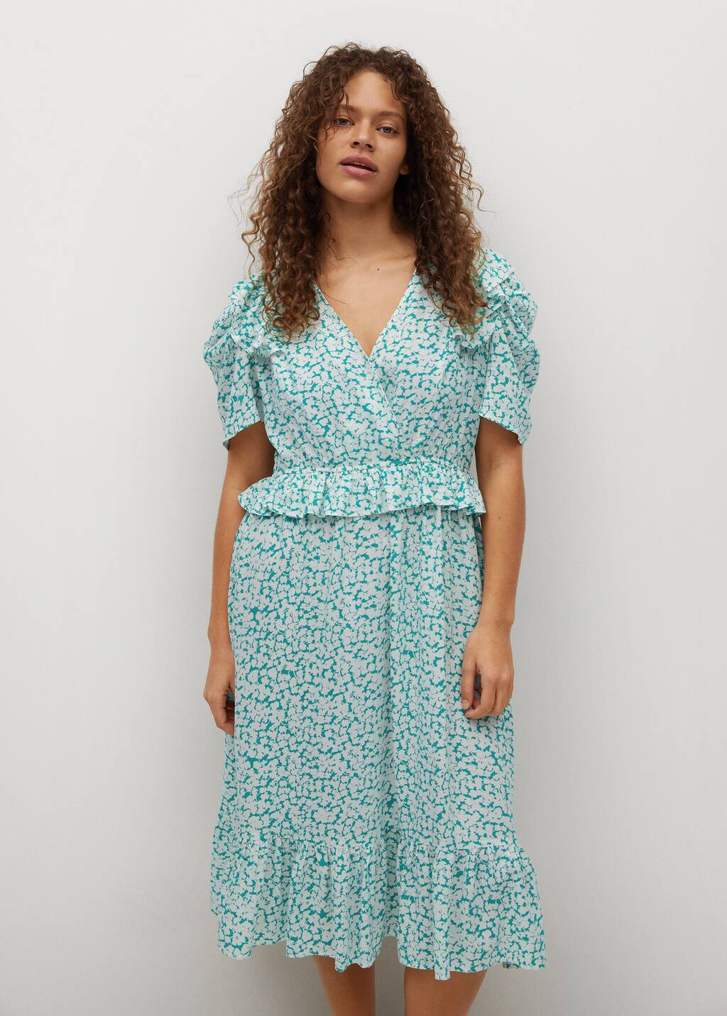 mango buttoned midi dress