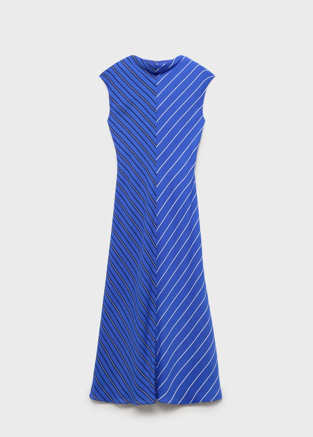 Combined striped flared dress