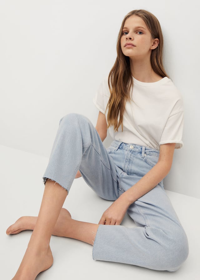 Jeans mom-fit algodón - Plano medio