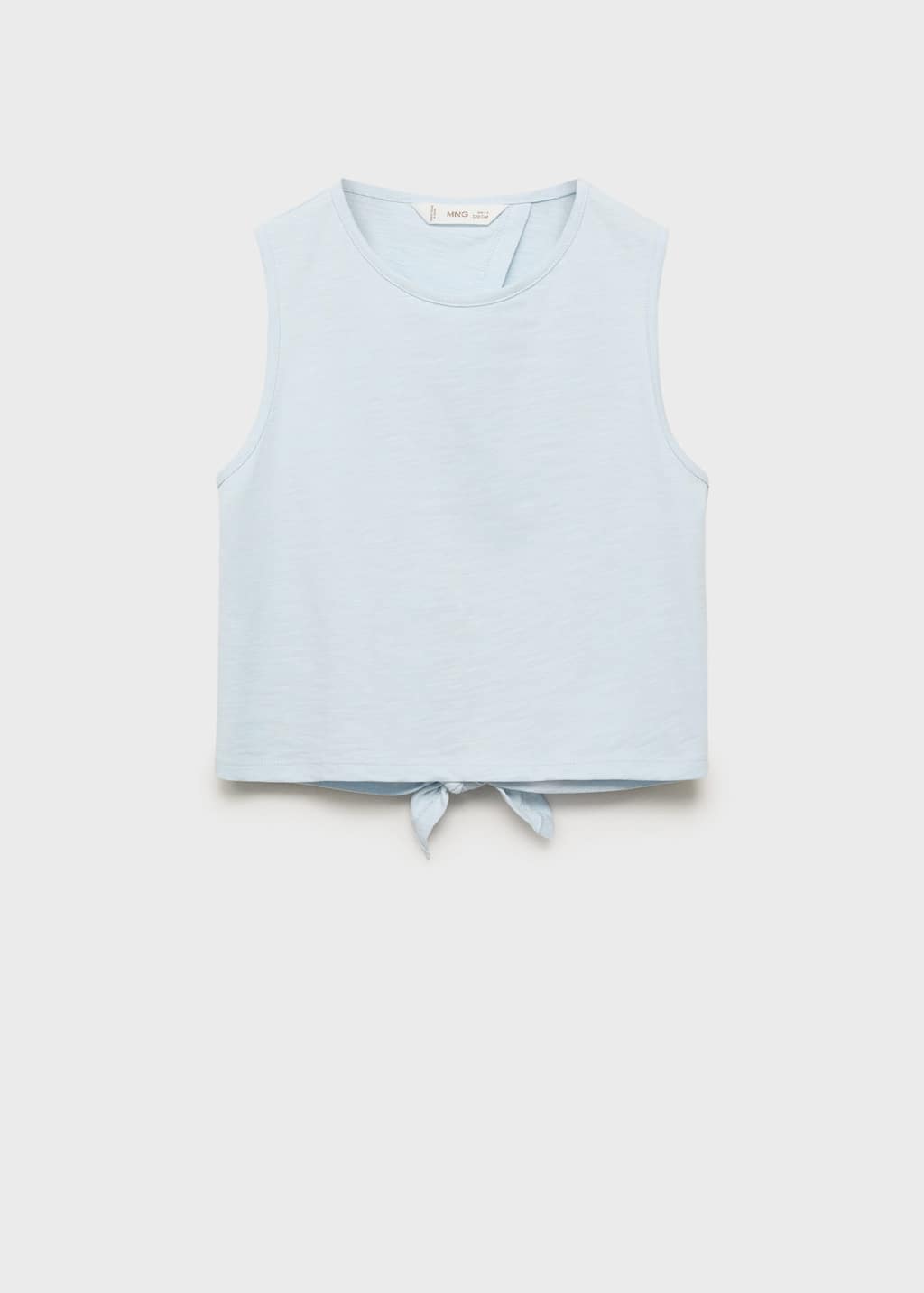 Mango T-shirt Crossed Back Bow Sky Blue In Sky Blue