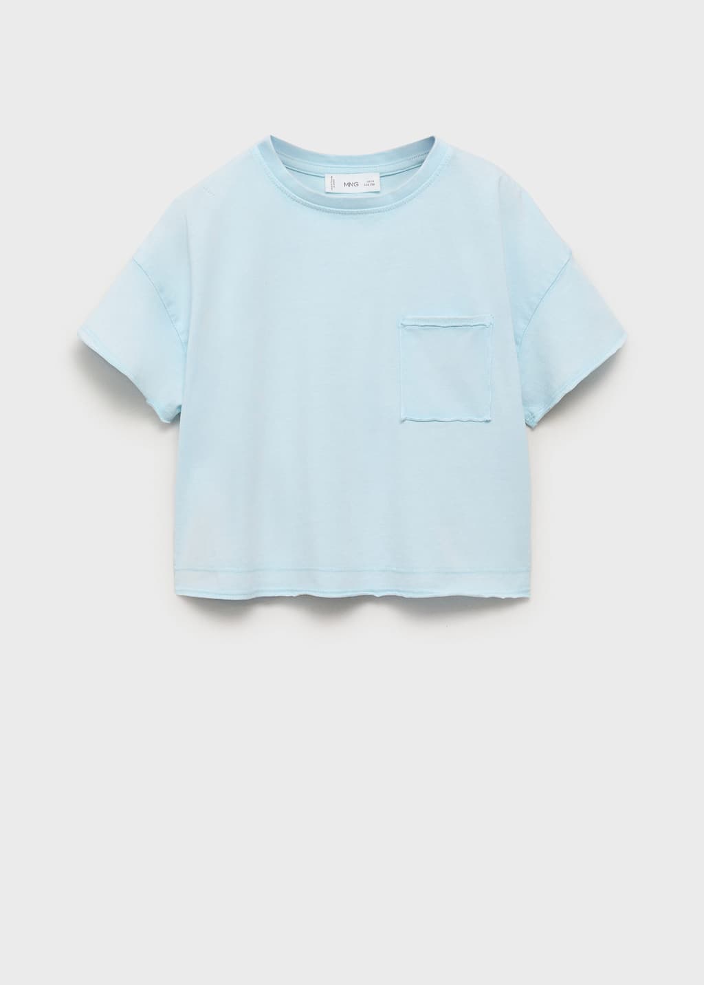 Mango Crop Pocket T-shirt Sky Blue In Sky Blue