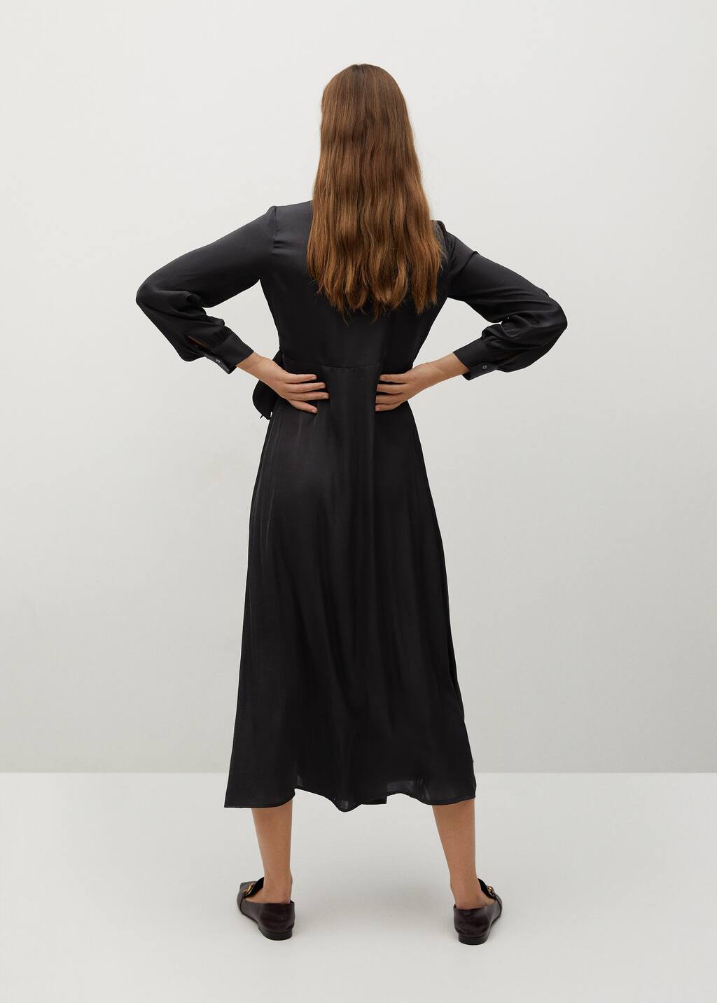 long flowy wrap dress