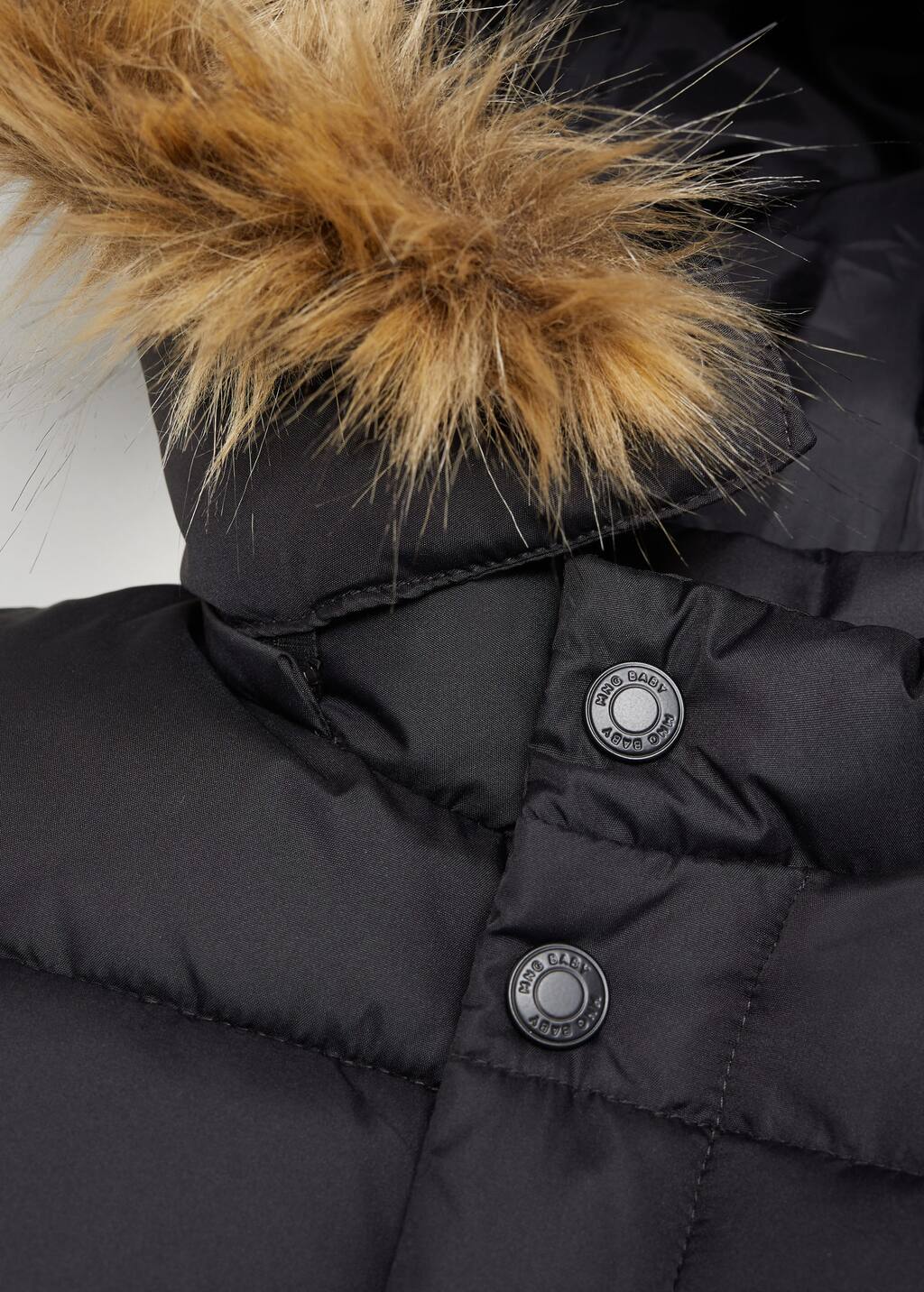 Mango Faux fur hood quilted coat 87011511 99