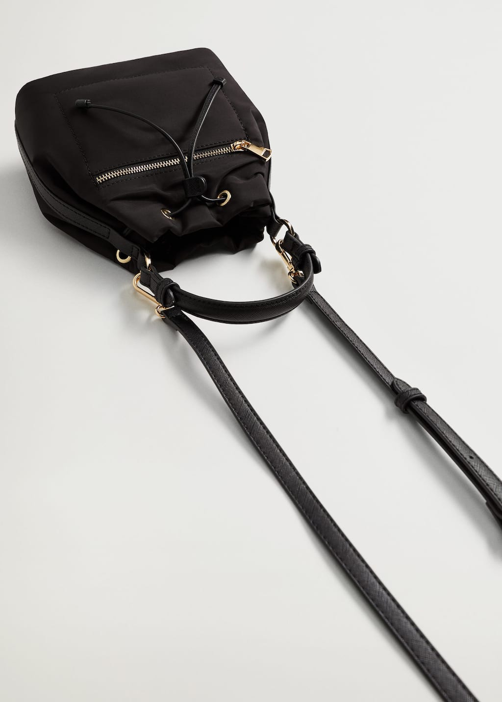 mango nylon bucket bolsa