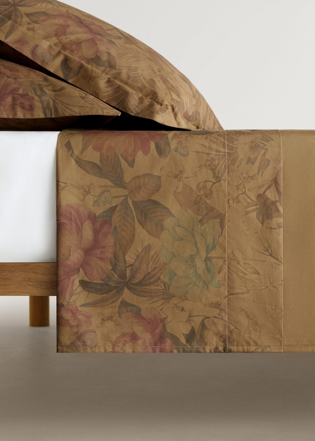 FLAT SHEET khaki - Home - Single - MANGO HOME