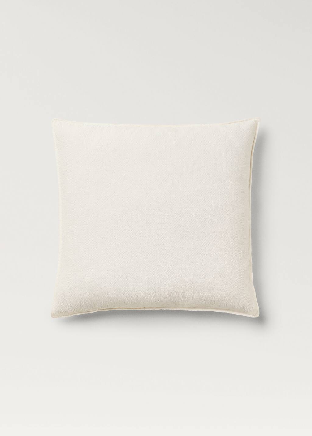 Mango Home Two Textured Percale Cotton Pillowcases 60x60 Cm Ecru