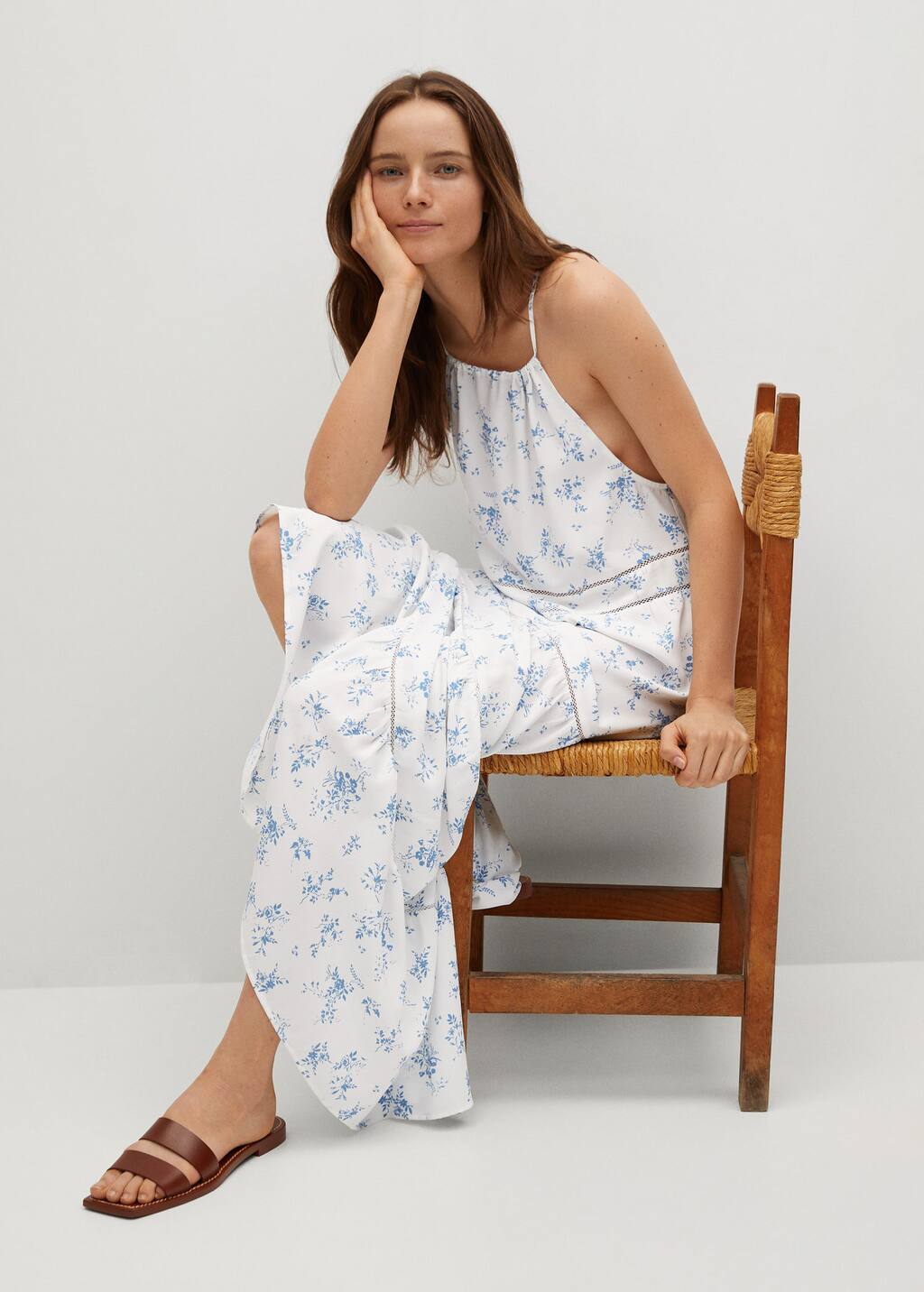 robe longue a fleurs mango