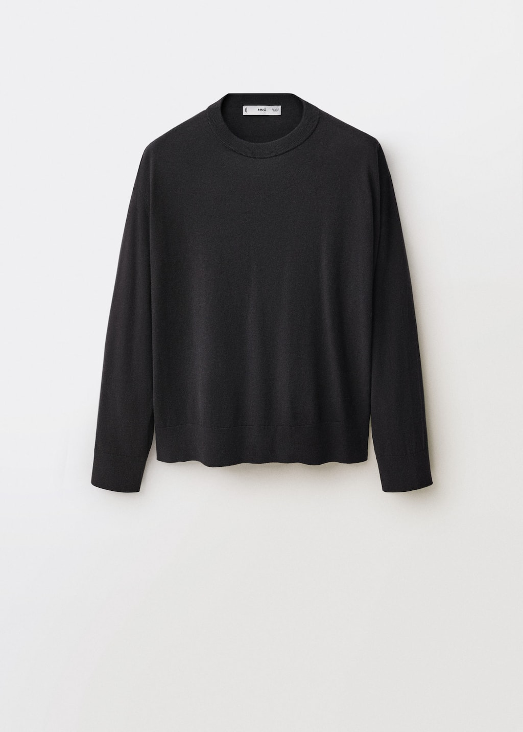 Wool-blend round-neck sweater