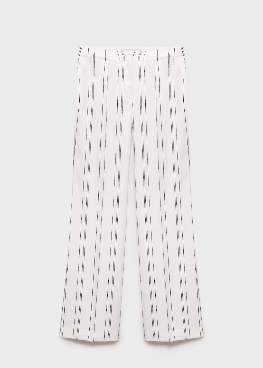 Straight striped trousers