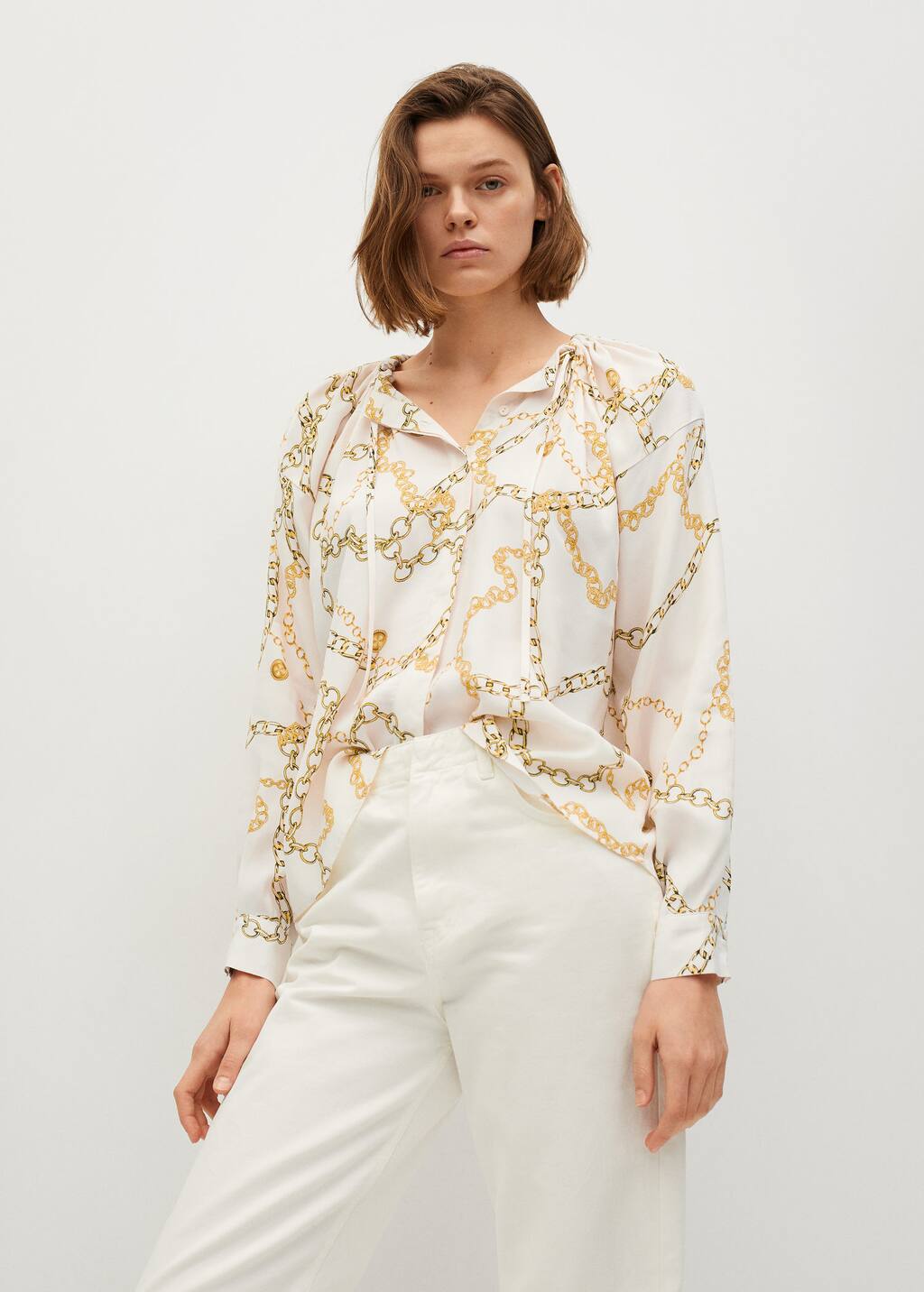 Blusa fluida estampada - Mujer | Mango España