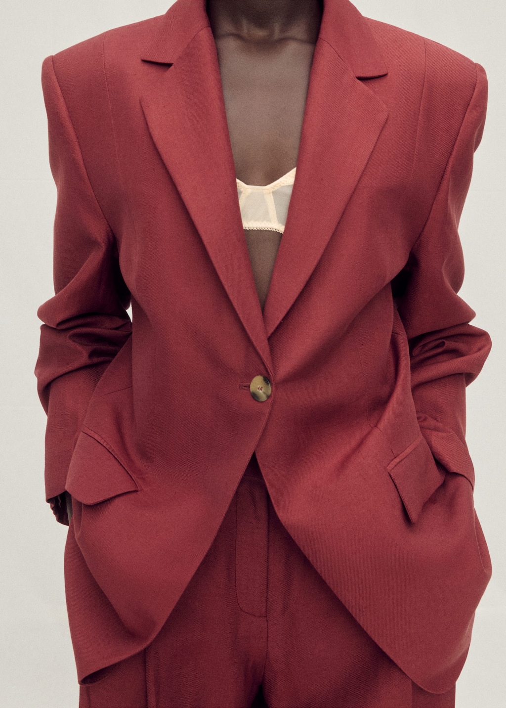 Product image for Linen-blend suit blazer