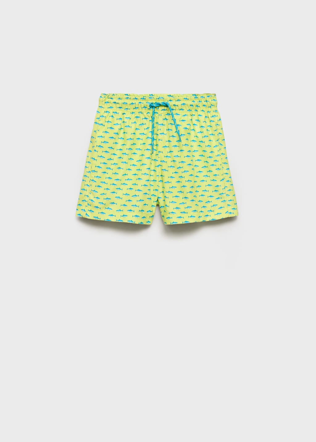 Mango Shark Print Swimsuit Lime In Lime