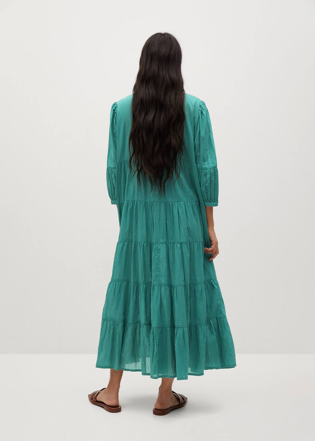 mango buttoned midi dress