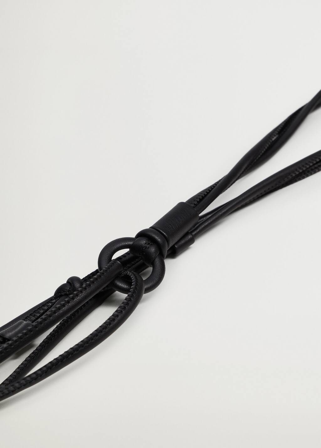 black rope belt