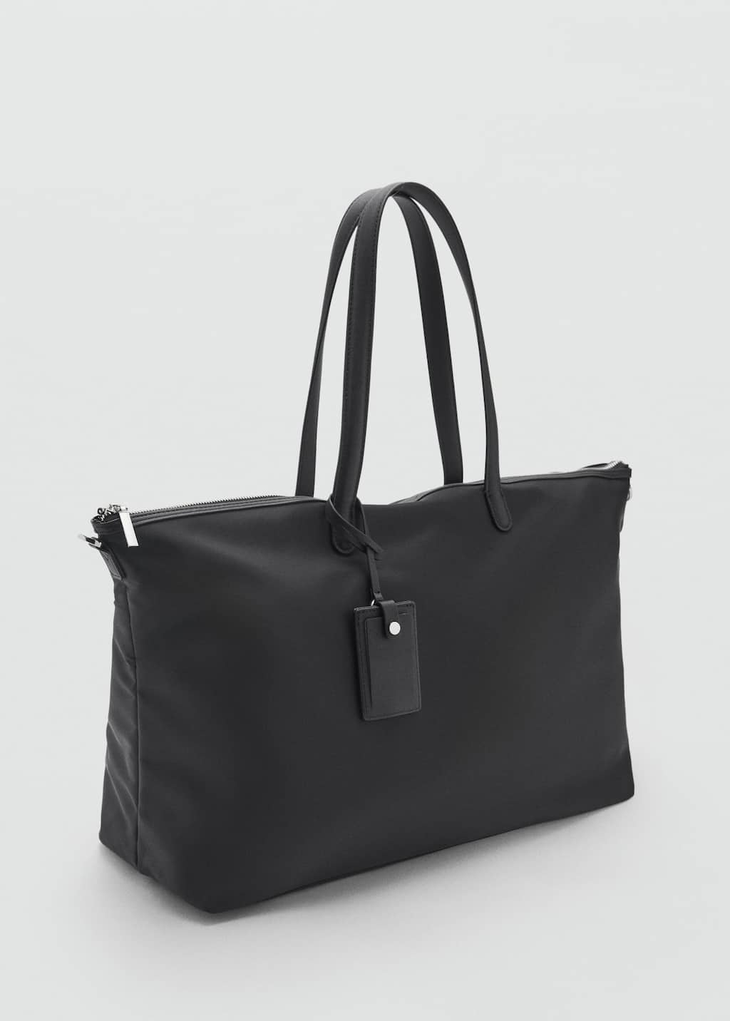 Mango Grand Sac Shopper En Nylon Taille Grande Noir - Femme - Taille Unique -  In Black