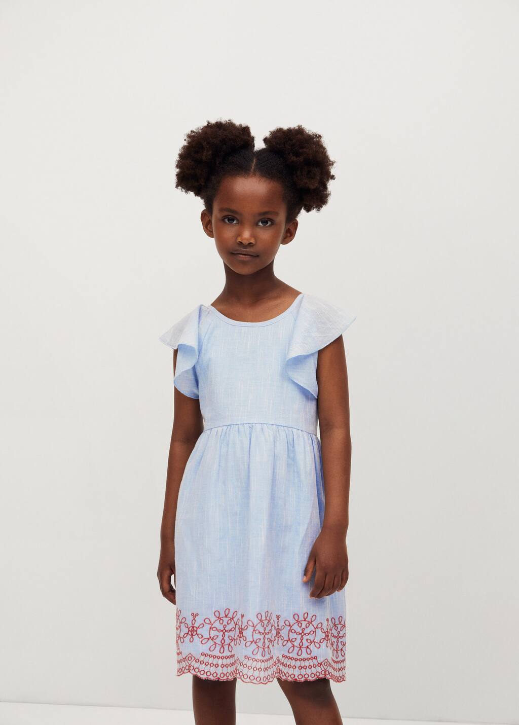 mango embroidered cotton dress