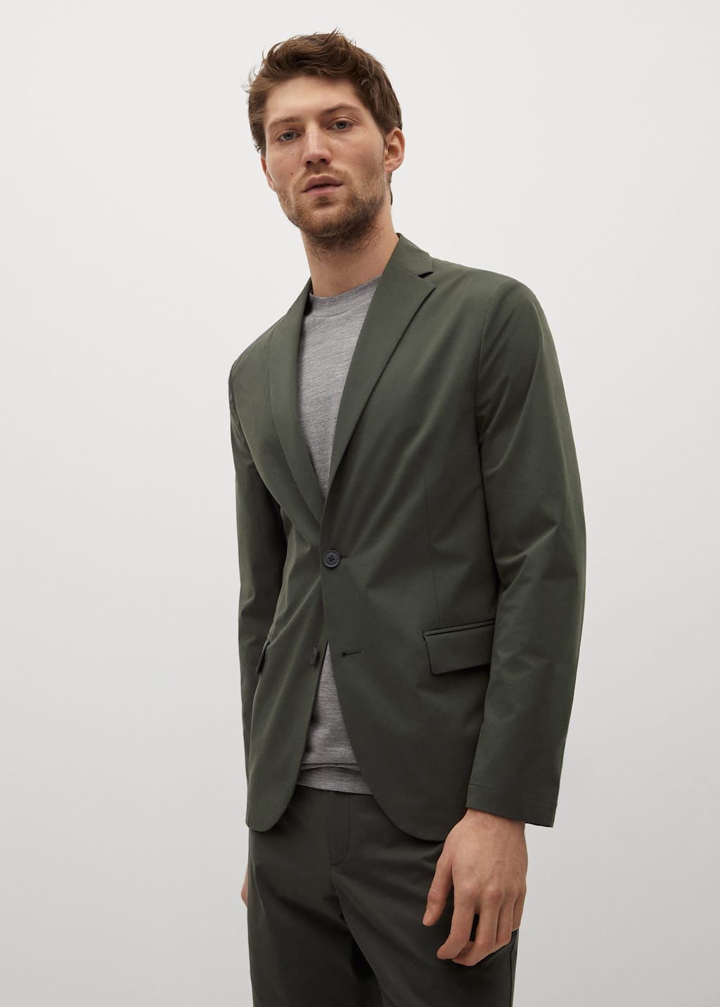 Tootless-Men Premium 2 Button Casual Bussiness Silm Fit Comfy V-Neck Coats Outwear