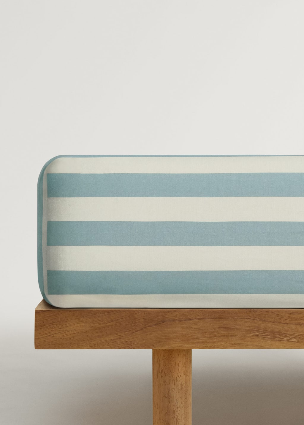 Mango Home Drap-housse Enfant En Coton Percale Rayures Épaisses Lit 90 Cm Bleu - Home - Lit 90 Cm - In Blue