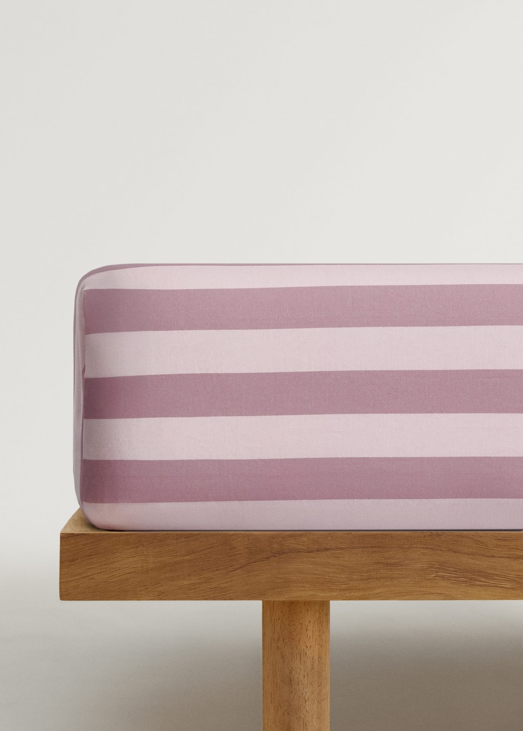 Mango Home Drap-housse Enfant En Coton Percale Rayures Épaisses Lit 90 Cm Rose - Home - Lit 90 Cm - In Pink