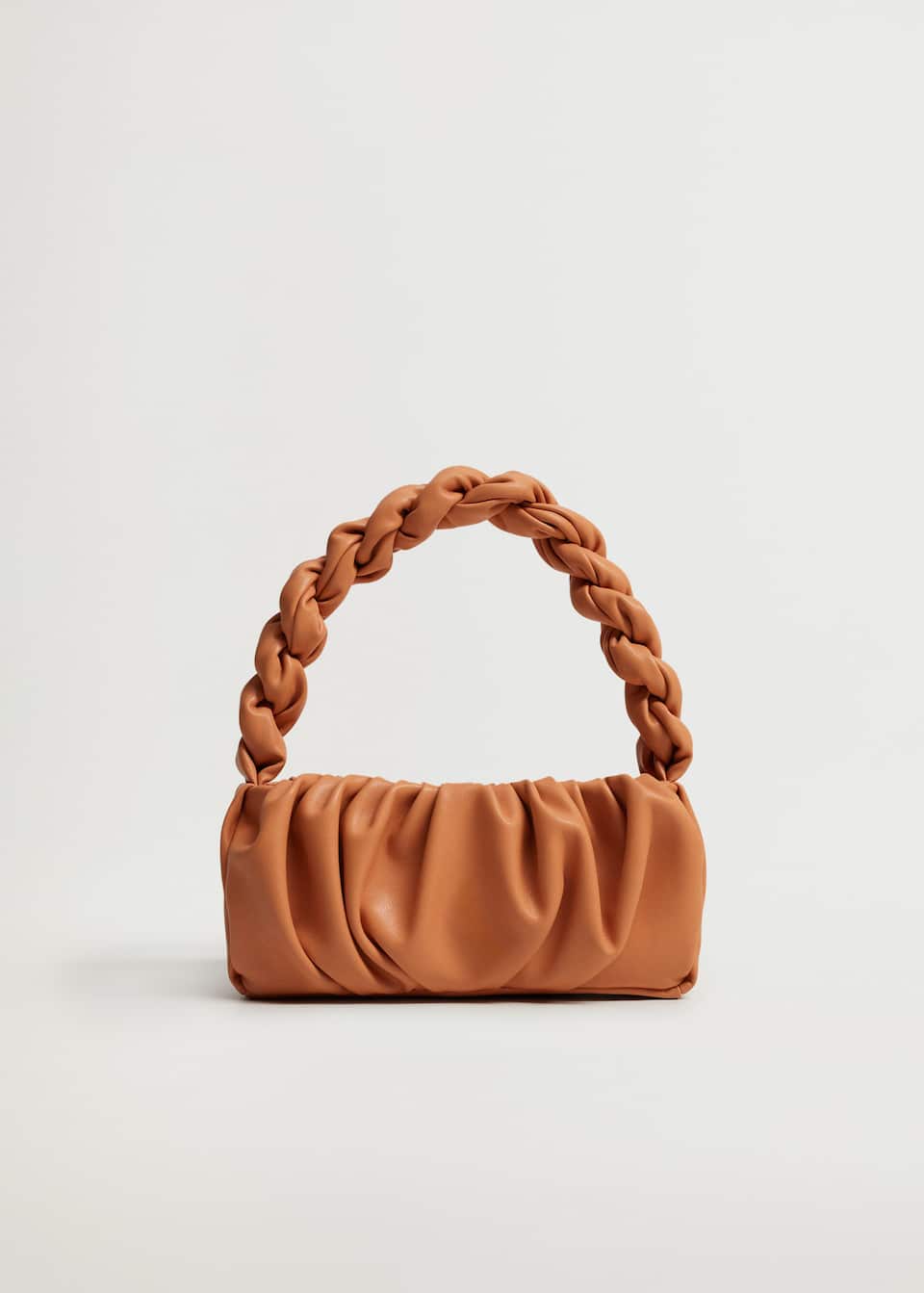 Twisted strap baguette bag - mango