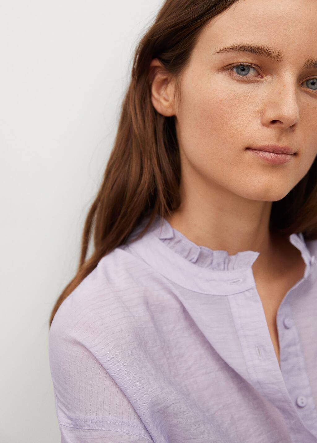 mango textured flowy blouse