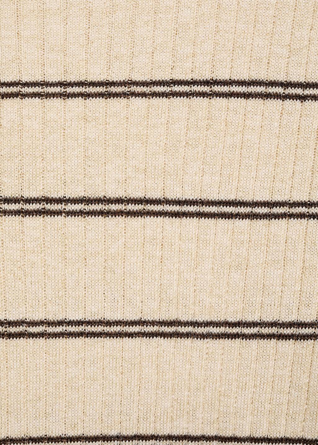 Rib-knit sweater with perkins neck