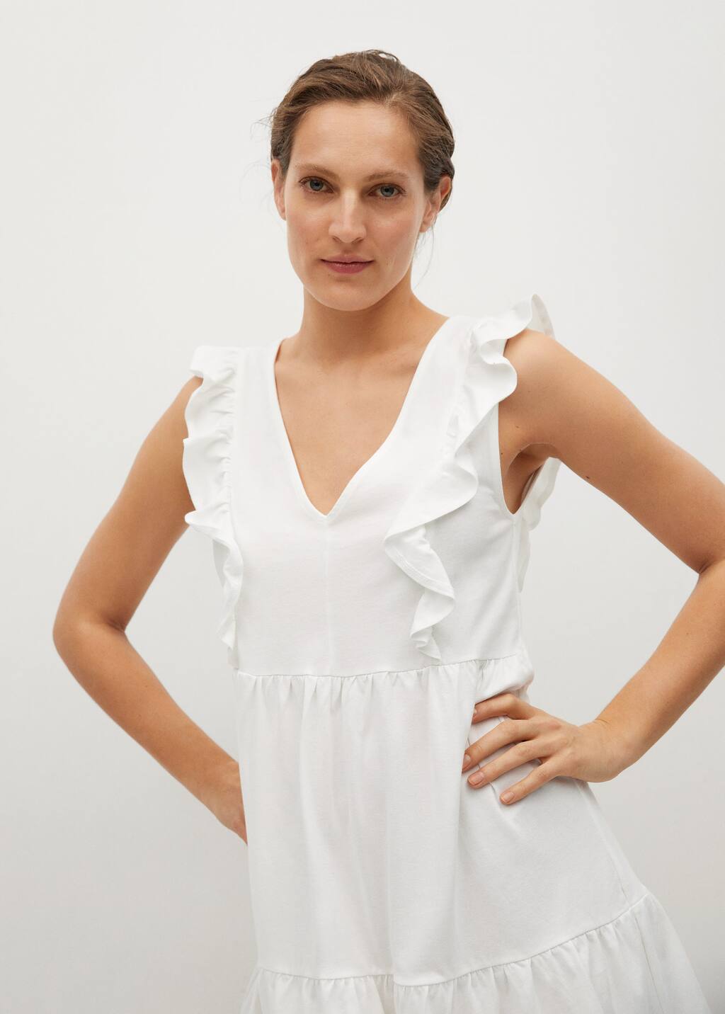 Vestido blanco mango mujer Clearance