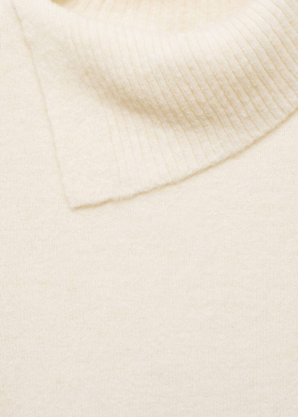 Sweater with wraparound lapel neck