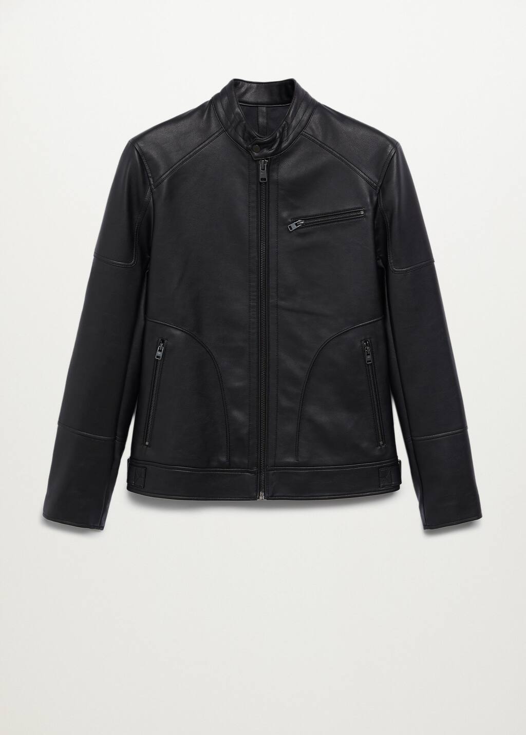 polyester leather jacket