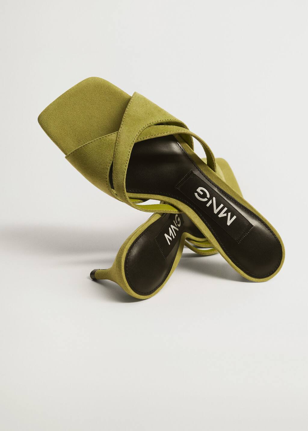 Mango Straps heel leather sandals 87035657 43