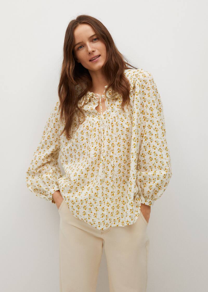 Babydoll Collar Blouse Women Mango Usa Babydoll Collar Blouse Women Mango Usa