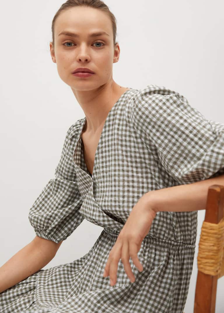Vestido Veraniego Mango Vestido Cuadros Vichy Vestido Mango