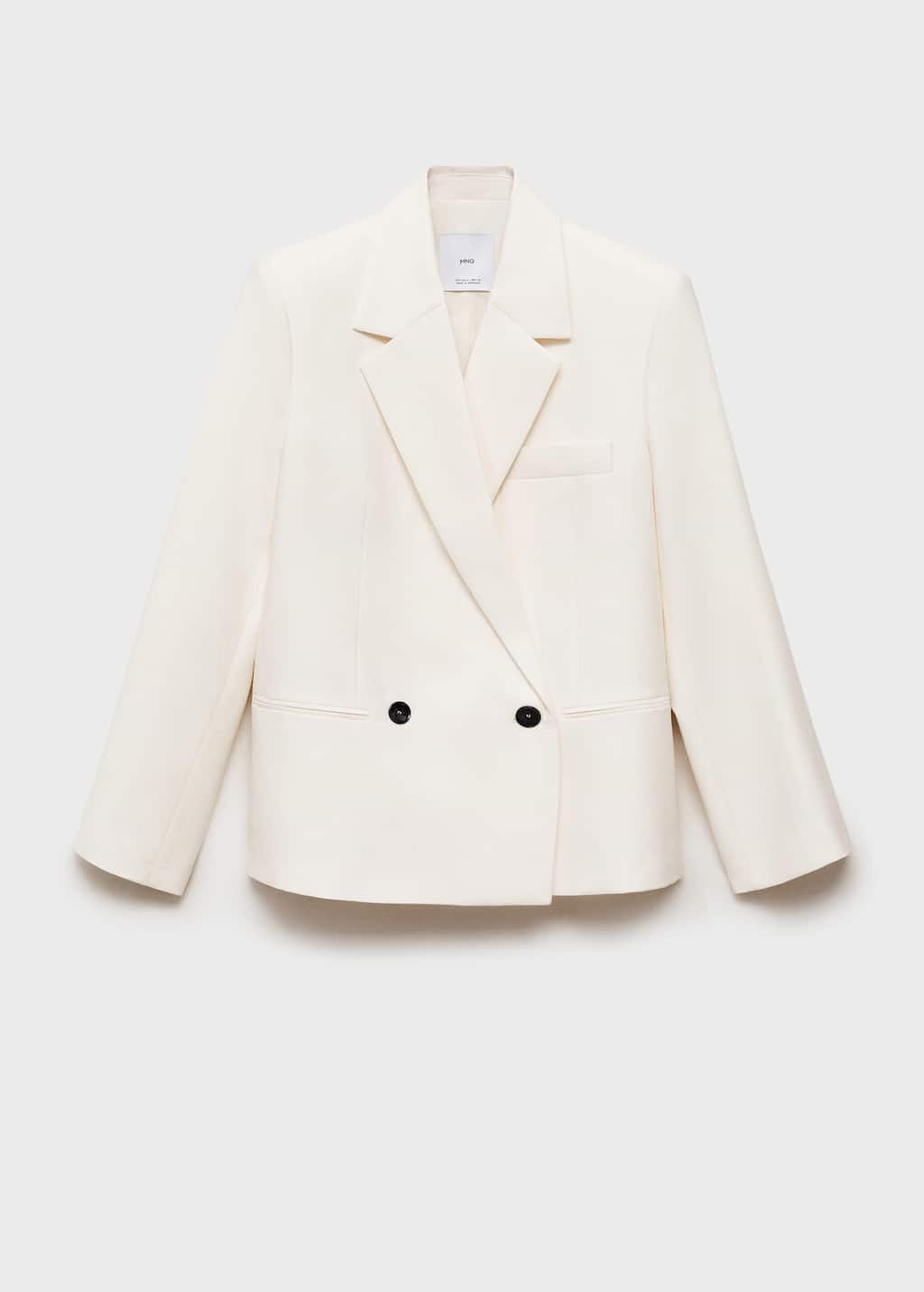 Mango Women's Contrasting Double-breasted Jacket In White